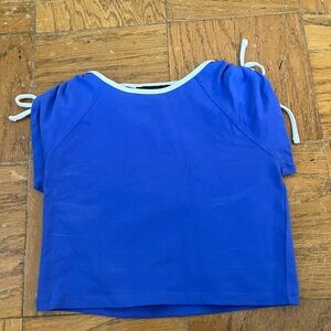 Forever 21 Blue Top with White Edging